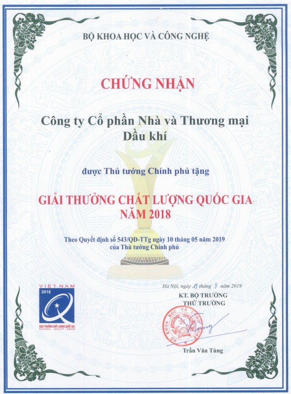 Giải bạc chất lượng quốc gia năm 2018